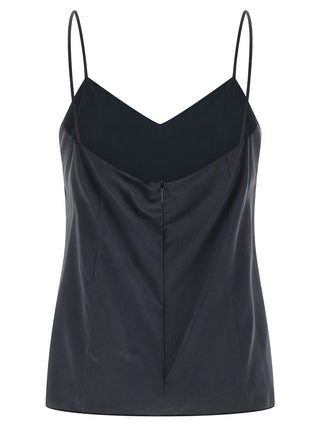 Max Mara Gray Silk Sleeveles T-Shirt