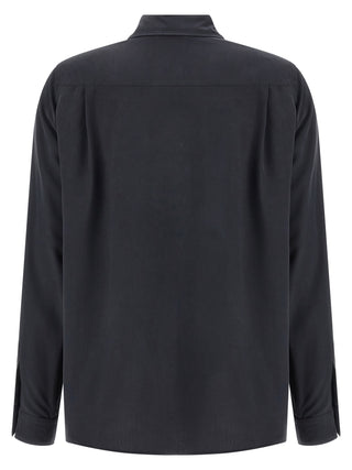 Max Mara Gray Silk Blouse
