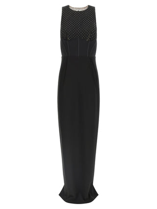 Elisabetta Franchi Black Polyester Long Dress