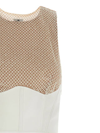 Elisabetta Franchi White Polyester Long Dress