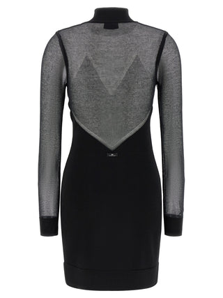 Elisabetta Franchi Black Viscose Short Dress