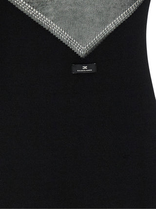 Elisabetta Franchi Black Viscose Short Dress