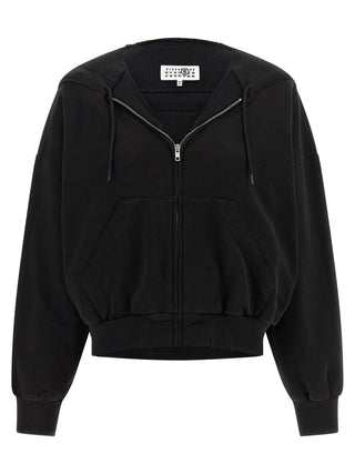 MM6 Maison Margiela Black Cotton Sweatshirt