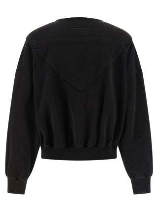 MM6 Maison Margiela Black Cotton Sweatshirt