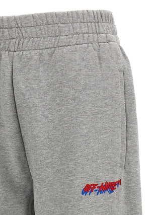Off-White Gray Cotton Joggers (Workout Pants)
