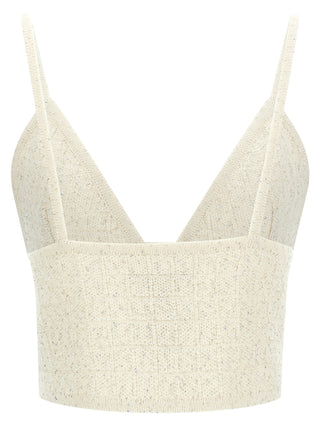 Alessandra Rich White Polyester Tank Tops