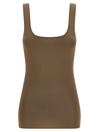 Entire Studios Brown Viscose Sleeveles T-Shirt