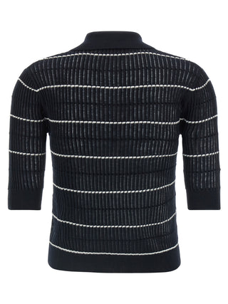 Max Mara Blue Silk Polo Shirt