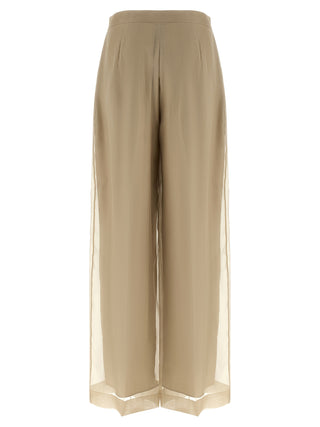Max Mara Beige Silk Casual Pants