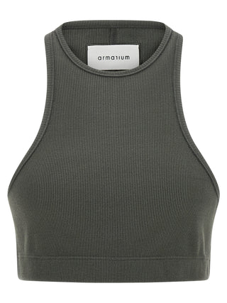 Armarium Gray Cotton Sleeveles T-Shirt
