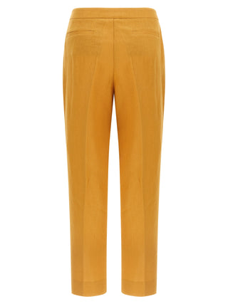 Herno Orange Linen Casual Pants