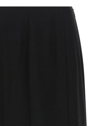Valentino Garavani Black Silk Midi Skirt