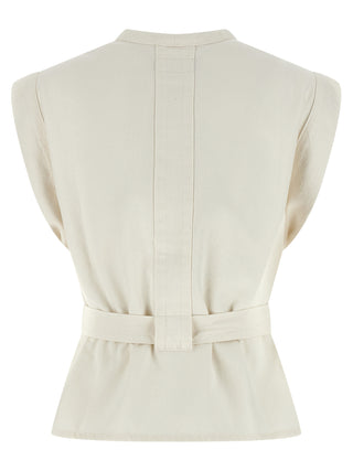 Lemaire White Cotton Sleeveless Jacket
