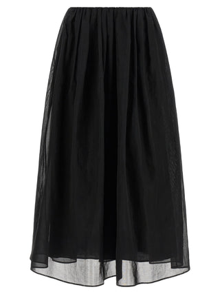 Brunello Cucinelli Black Cotton Mini Skirt