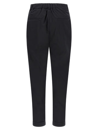 Kiton Black Cotton Casual Pants