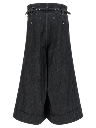 Junya Watanabe Black Cotton Bermuda Shorts