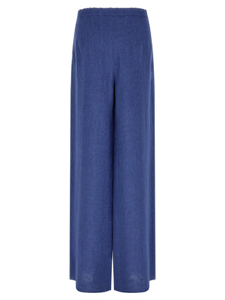 Max Mara Blue Linen Casual Pants
