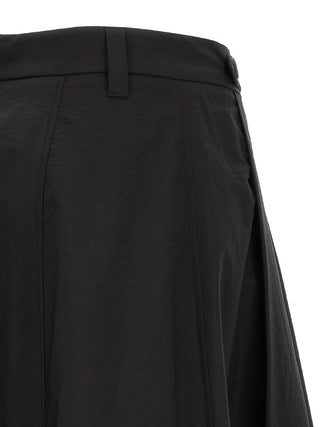 Brunello Cucinelli Black Cotton Midi Skirt