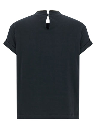 Brunello Cucinelli Blue Cotton T-Shirt
