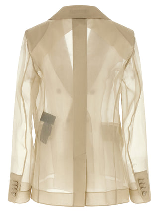 Max Mara Beige Silk Blazer