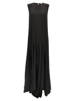 DI.LA3 PARI' Black Silk Long Dress