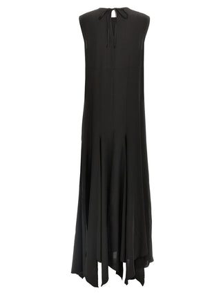 DI.LA3 PARI' Black Silk Long Dress