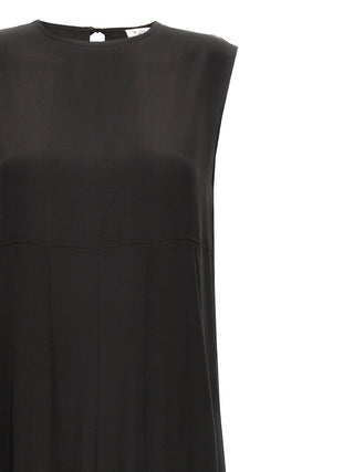 DI.LA3 PARI' Black Silk Long Dress