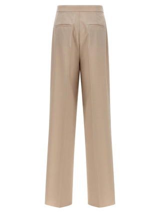 Max Mara Beige Virgin Wool Dress Pants