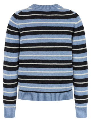 Ganni Blue Wool Cardigan