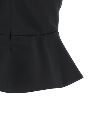 Nensi Dojaka Black Virgin Wool Tank Tops