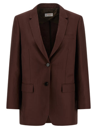 Alberto Biani Brown Viscose Blazer