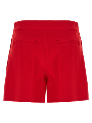 Sportmax Red Virgin Wool Bermuda Shorts