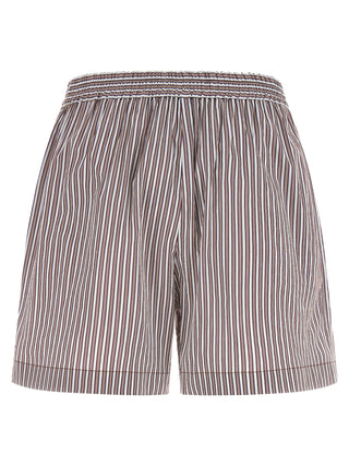 Brunello Cucinelli Bordeaux Cotton Bermuda Shorts