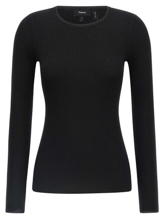 Theory Black Merino Wool Cardigan