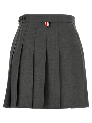 Thom Browne Gray Wool Long Skirt