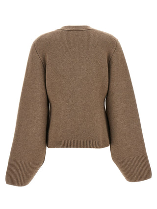 Khaite Brown Cashmere Cardigan