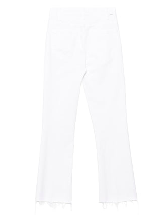 Mother Denim White Cotton Flared Jeans