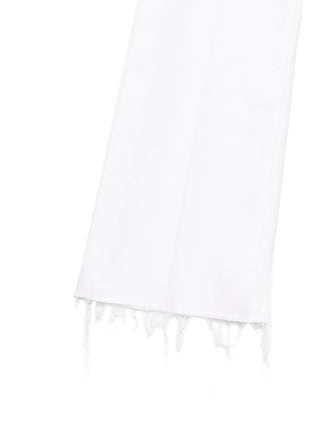 Mother Denim White Cotton Flared Jeans