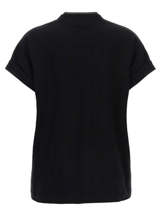 Brunello Cucinelli Black Cotton T-Shirt