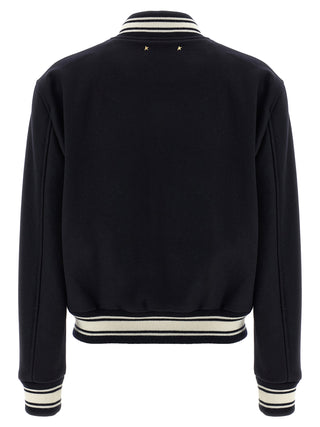 Golden Goose Blue Virgin Wool Bomber