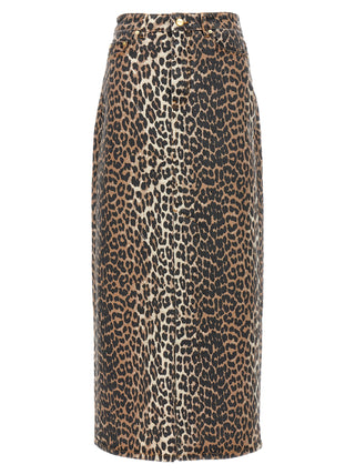 Ganni Brown Organic Cotton Mini Skirt