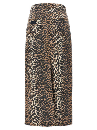 Ganni Brown Organic Cotton Mini Skirt