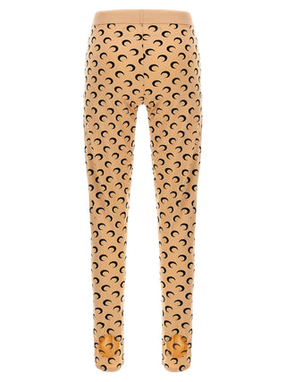 Marine Serre Beige Polyamide Leggings
