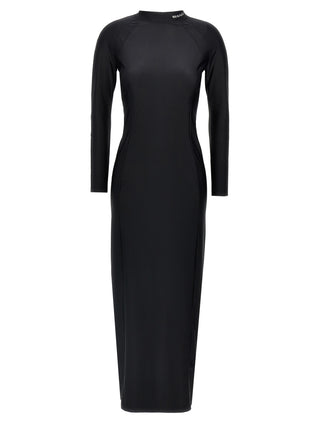 T BY ALEXANDER WANG Black Nylon Midi Dress