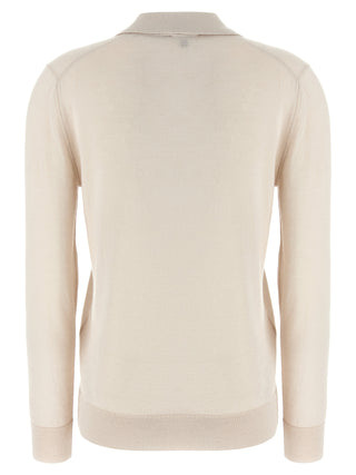 Brioni Beige Cashmere Polo Shirt