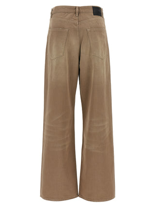 R13 Brown Cotton High-Waisted Jean