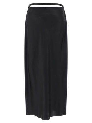 Tom Ford Black Silk Midi Skirt