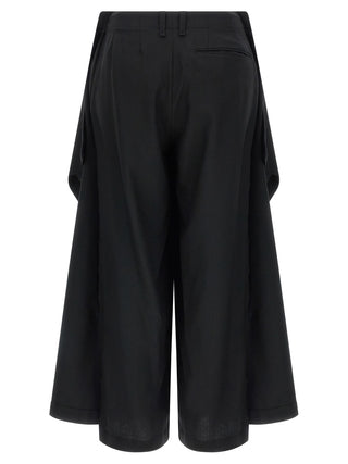 Issey Miyake Black Wool Casual Pants