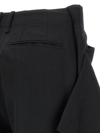 Issey Miyake Black Wool Casual Pants