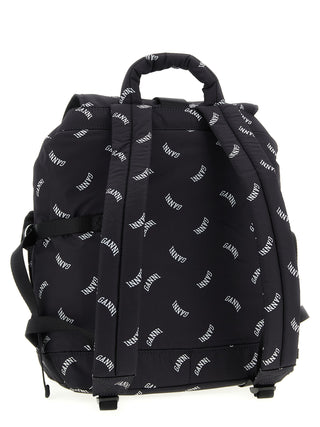 Ganni Black Polyester Backpack